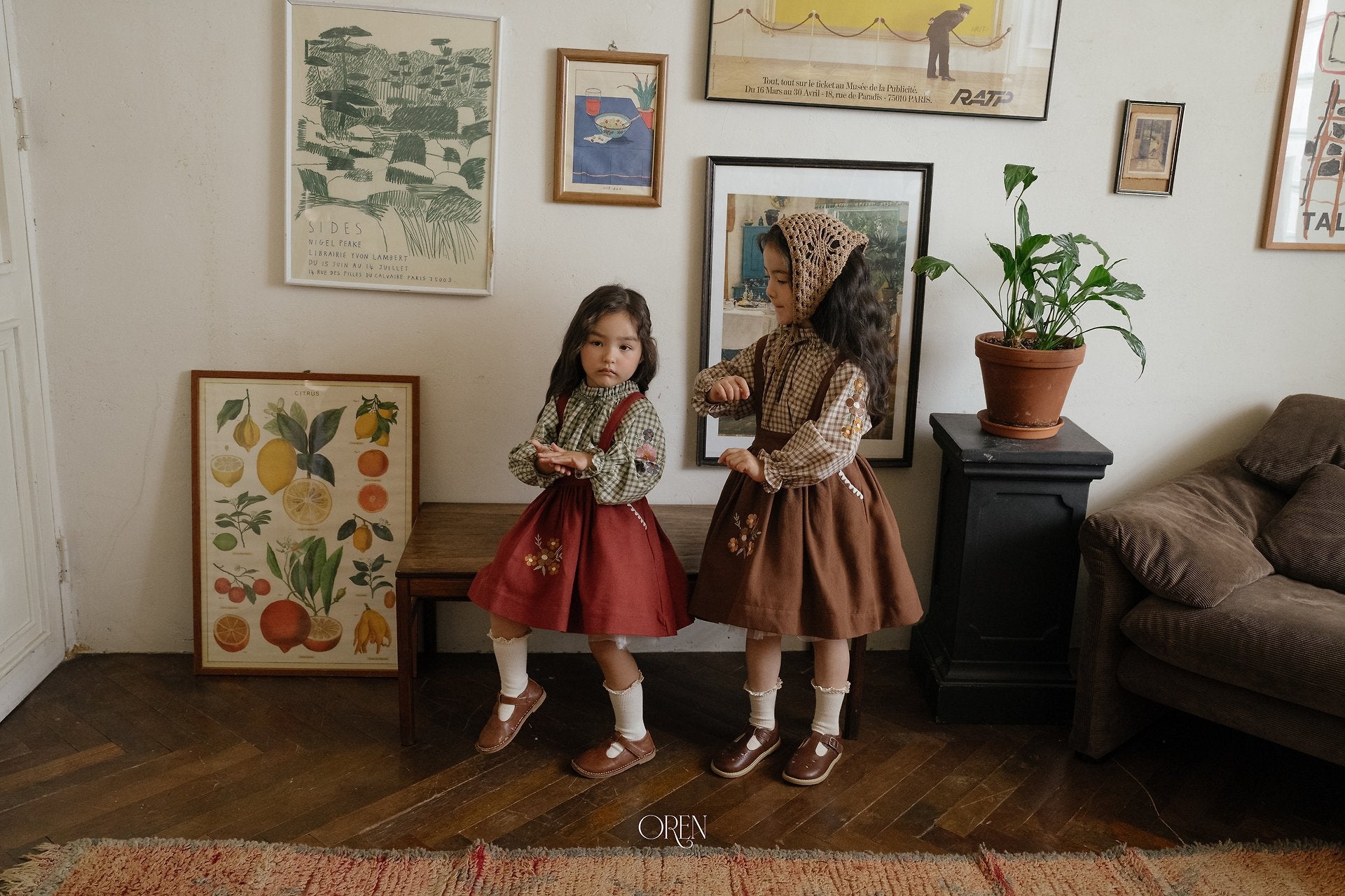 ［OREN］Olive long lace socks