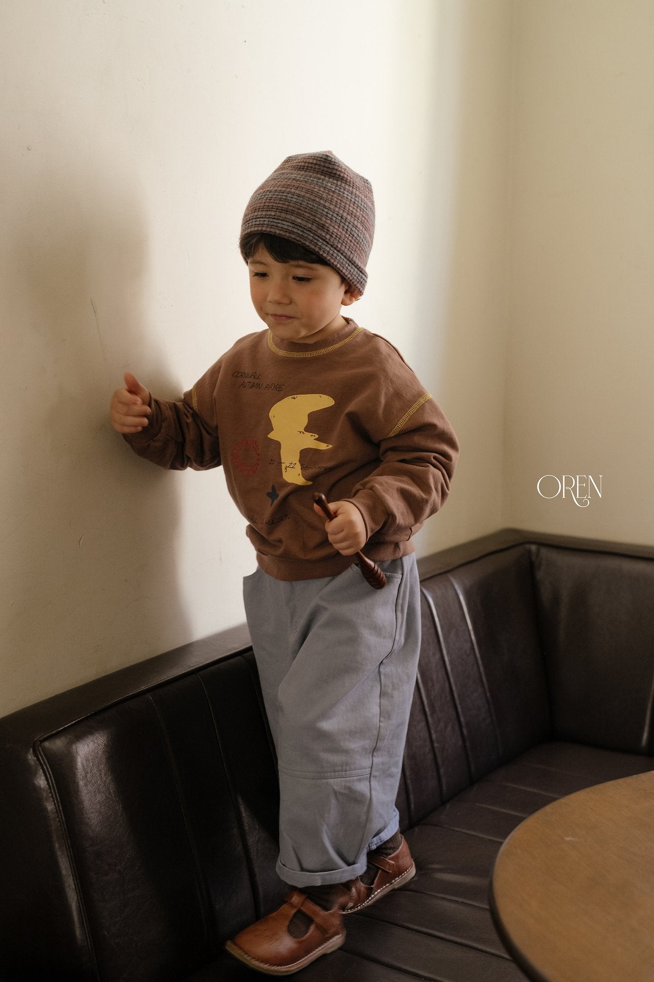 ［OREN］Forest stripe beanie