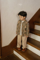 ［OREN］Oliver patchwork shirt