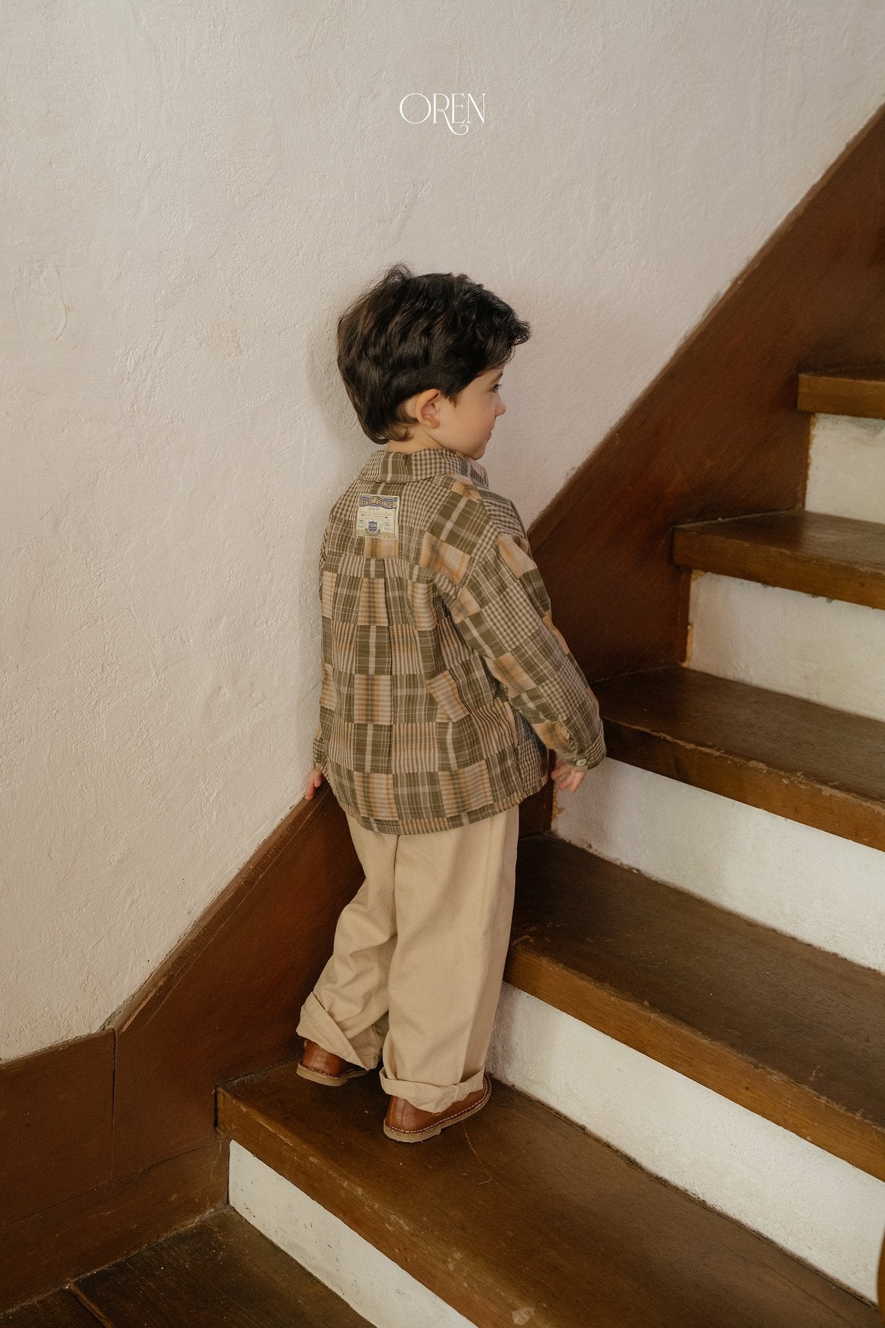 ［OREN］Oliver patchwork shirt
