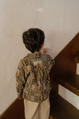［OREN］Oliver patchwork shirt