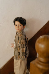 ［OREN］Oliver patchwork shirt