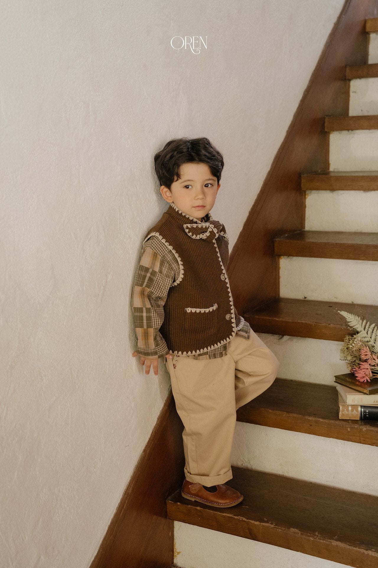 ［OREN］Oliver patchwork shirt