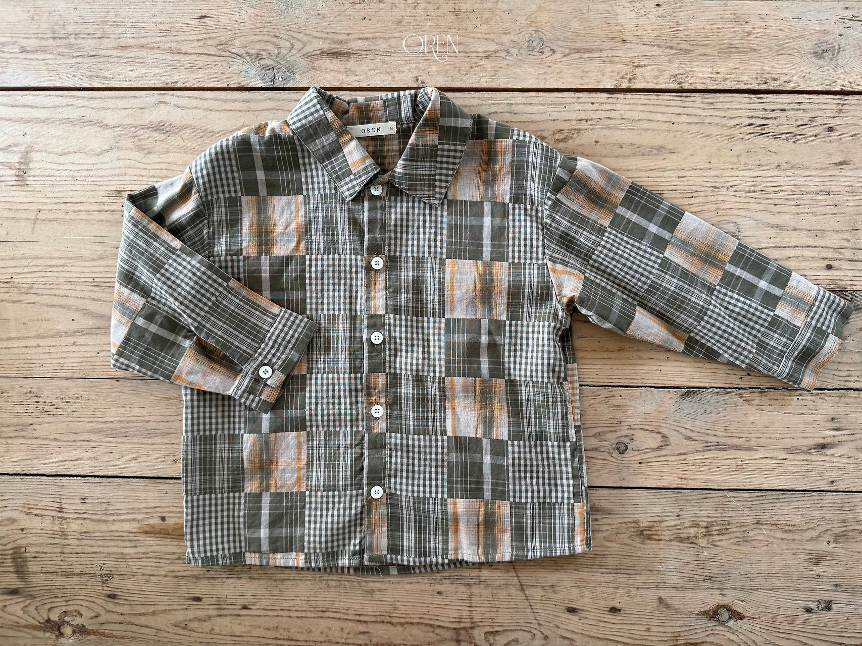 ［OREN］Oliver patchwork shirt