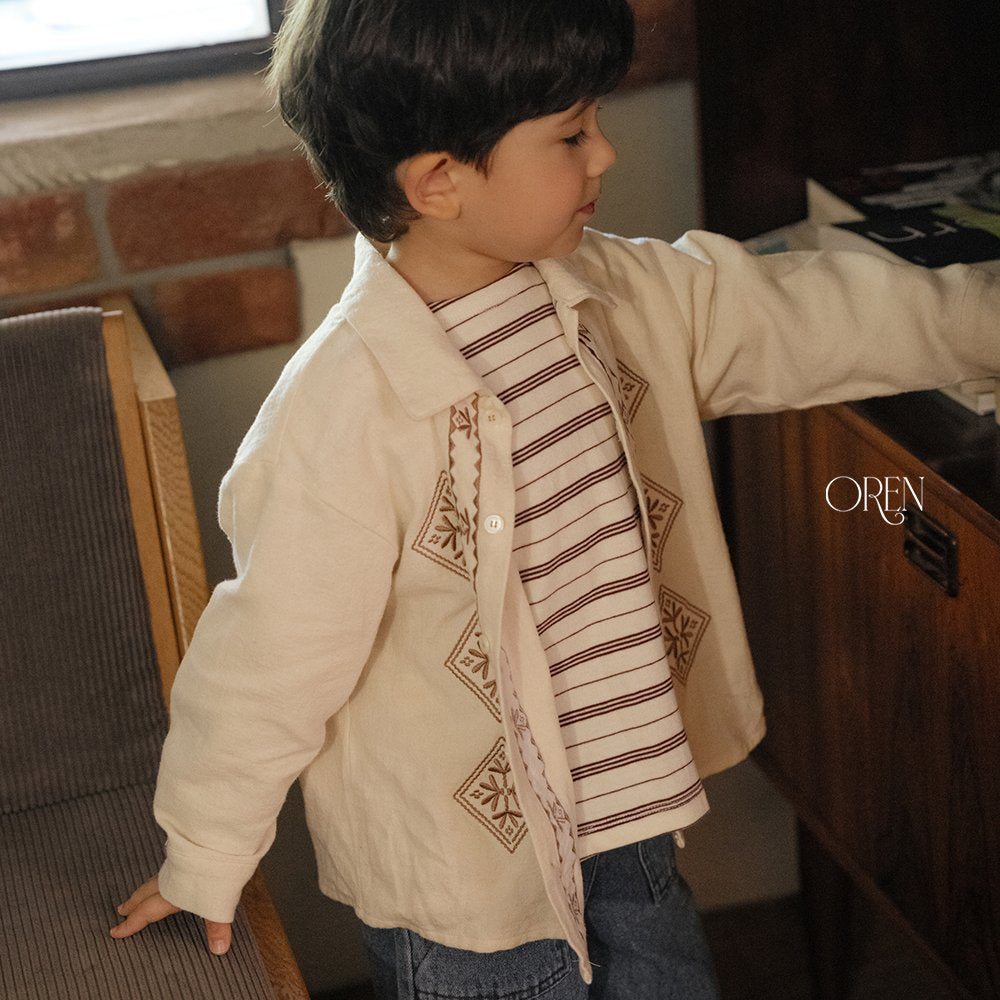 ［OREN］Edwin embroidery shirt