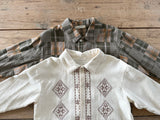 ［OREN］Edwin embroidery shirt