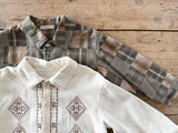 ［OREN］Edwin embroidery shirt