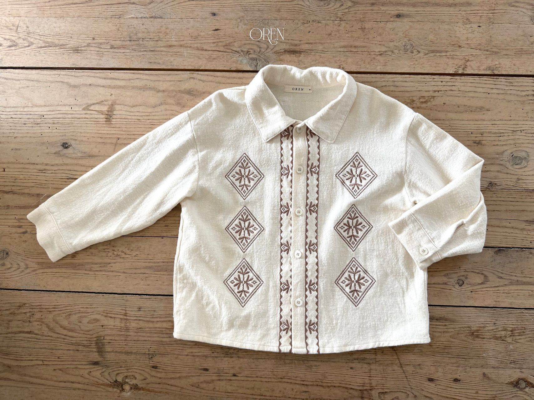 ［OREN］Edwin embroidery shirt