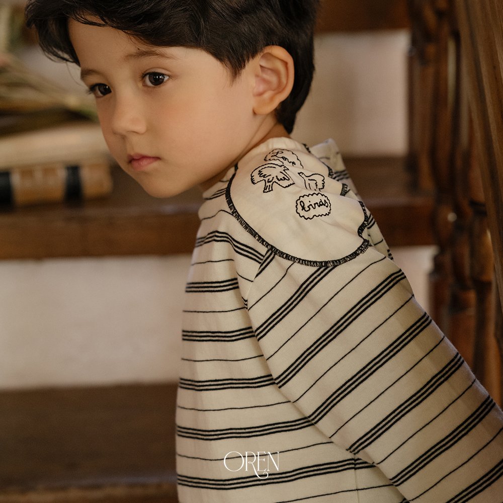 ［OREN］Jaine stripe tee