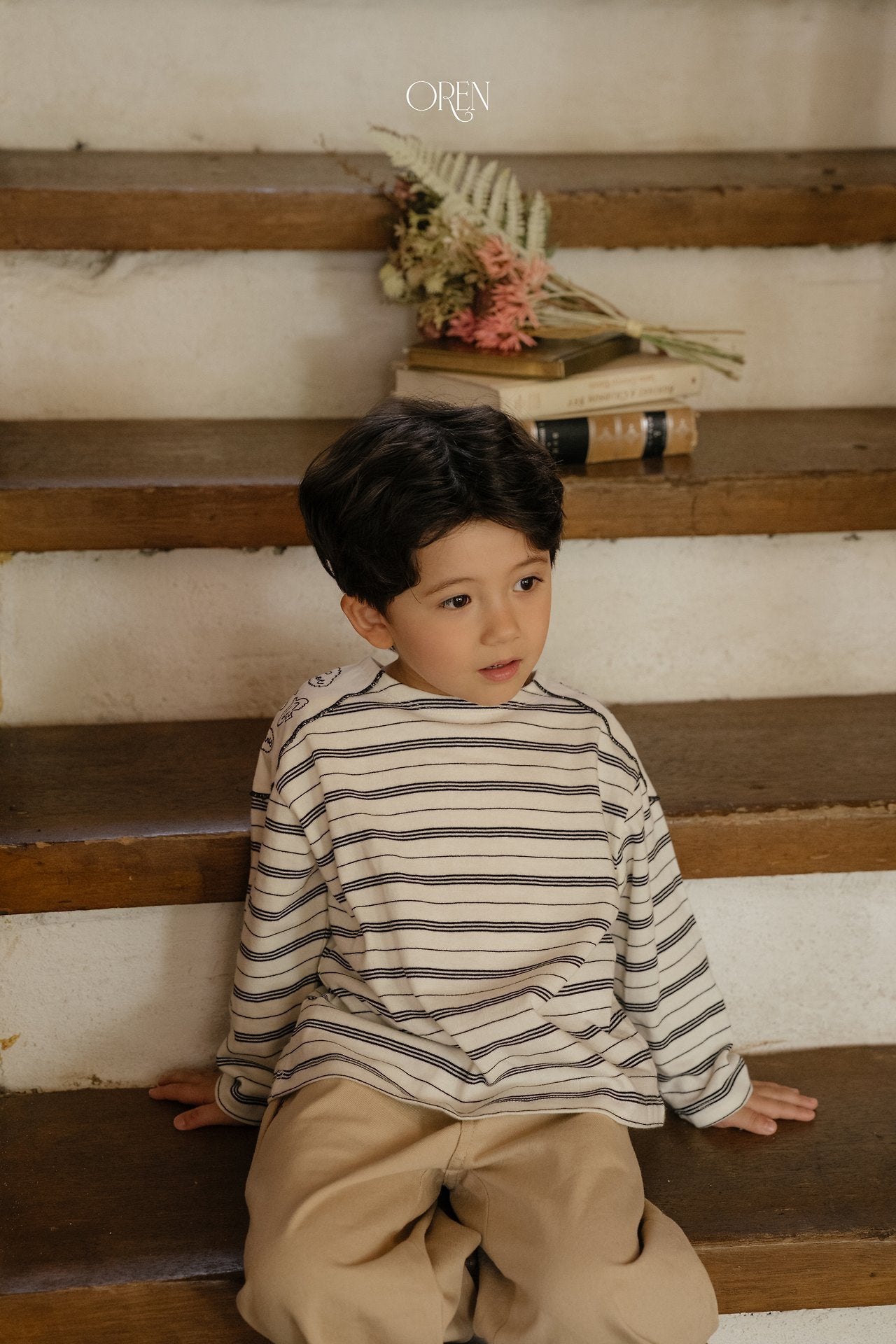 ［OREN］Jaine stripe tee