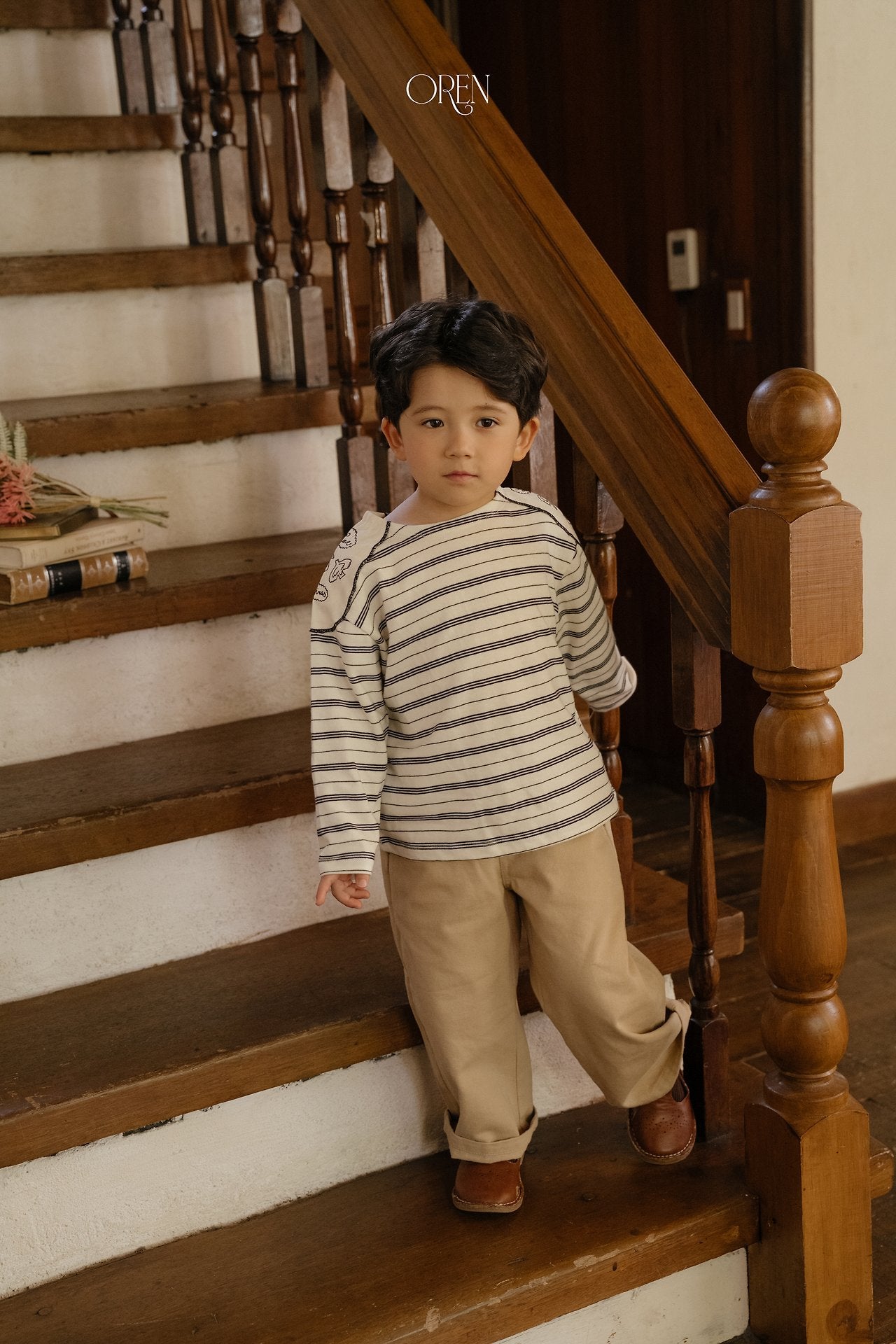 ［OREN］Jaine stripe tee