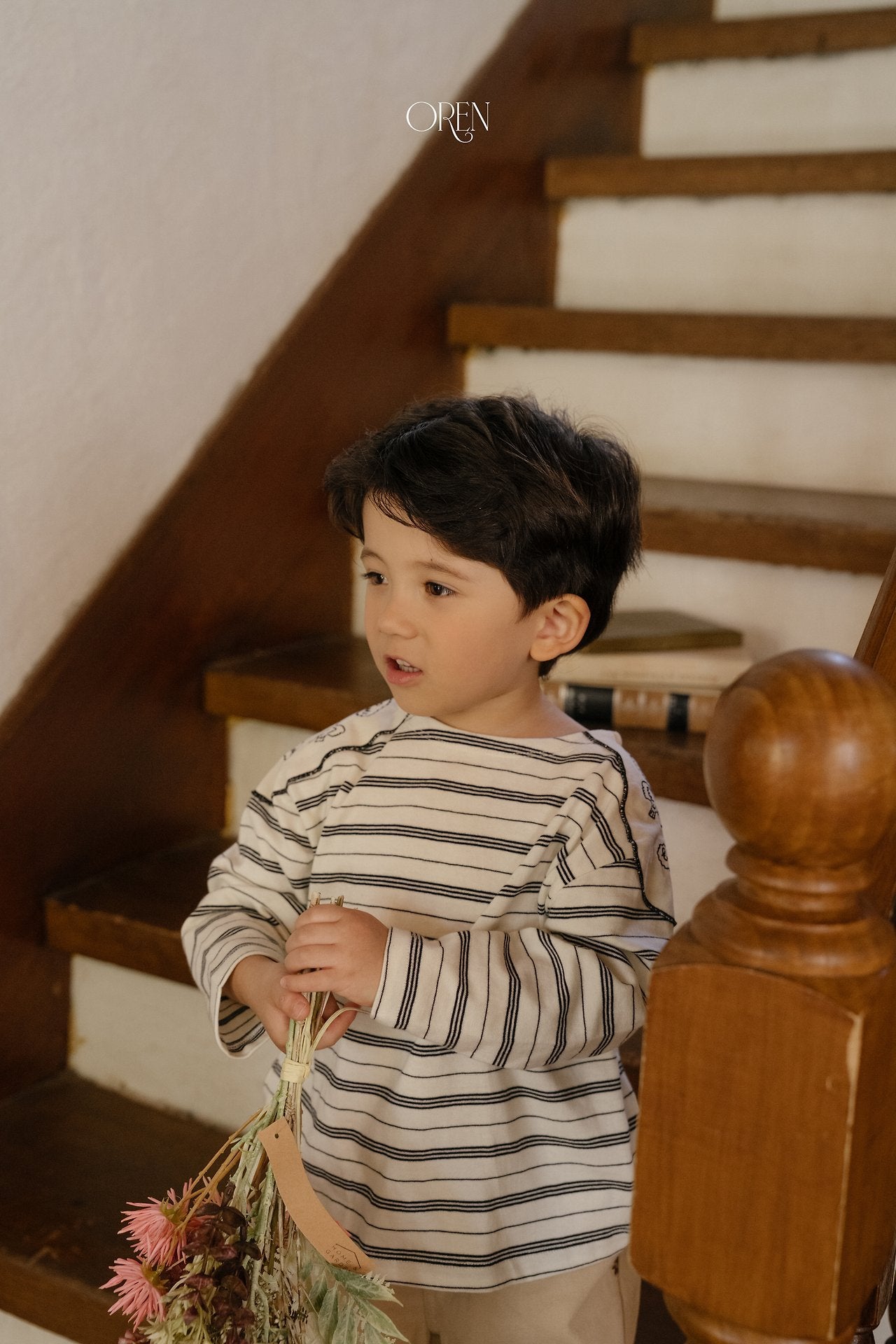 ［OREN］Jaine stripe tee