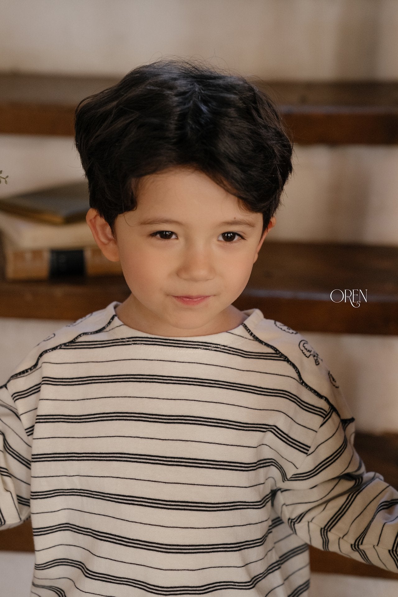 ［OREN］Jaine stripe tee