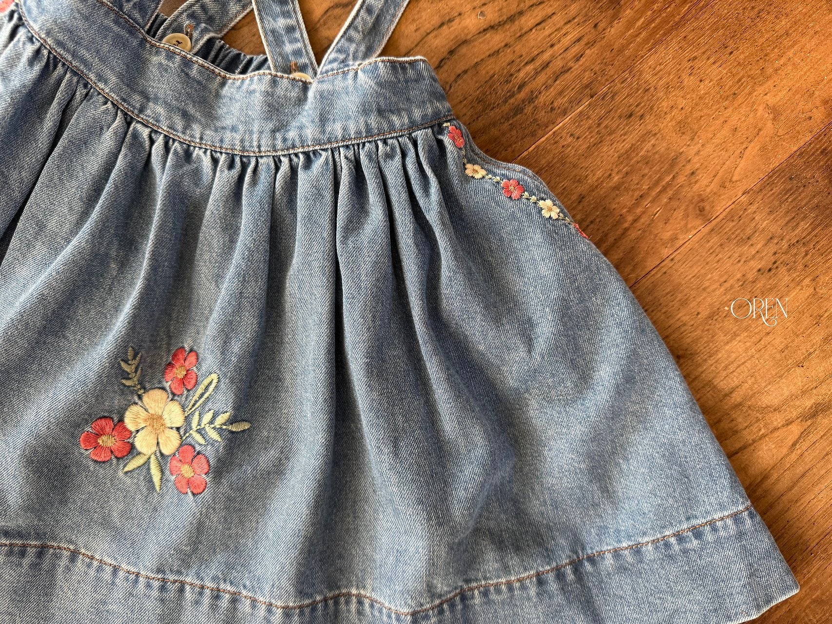 ［OREN］Bluemay suspender skirt