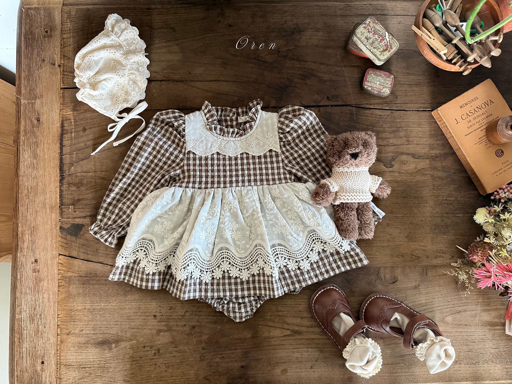 ［OREN］Cocobell apron rompers