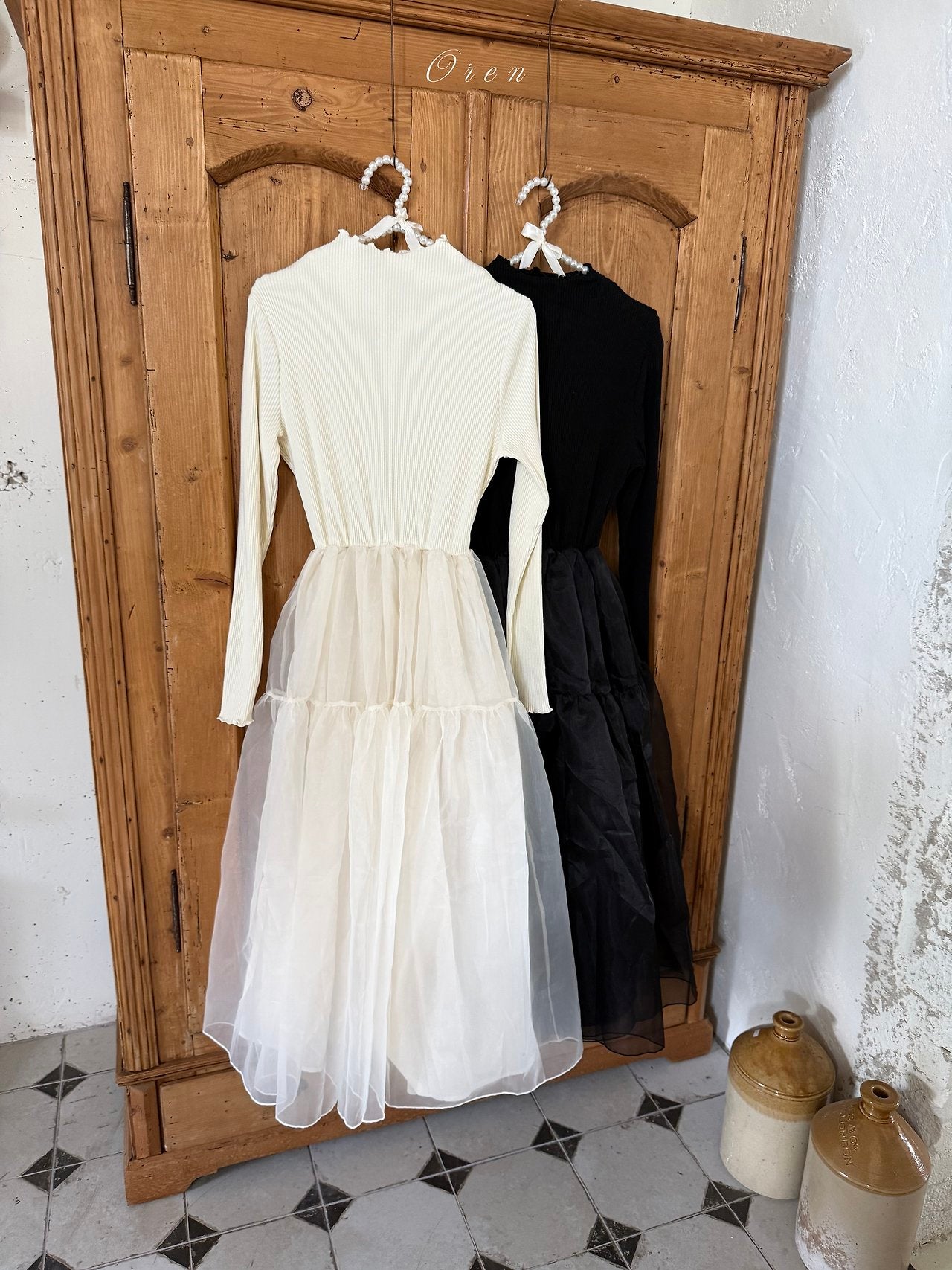 ［OREN］Sebrin organza dress (mom)