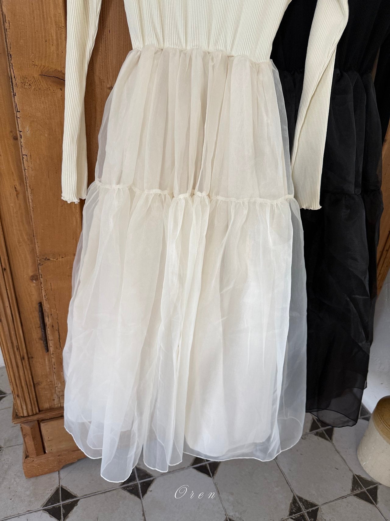 ［OREN］Sebrin organza dress (mom)