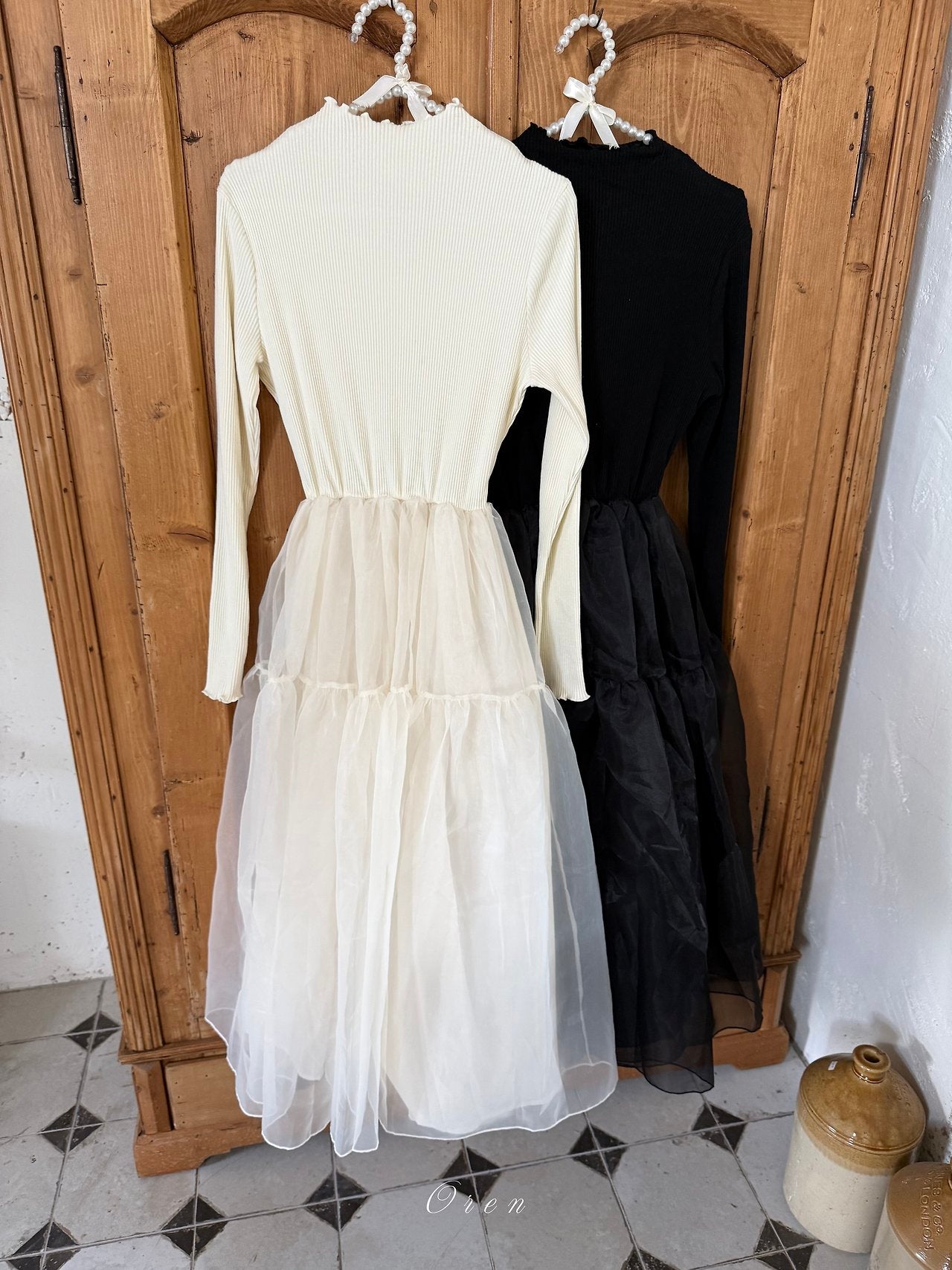［OREN］Sebrin organza dress (mom)