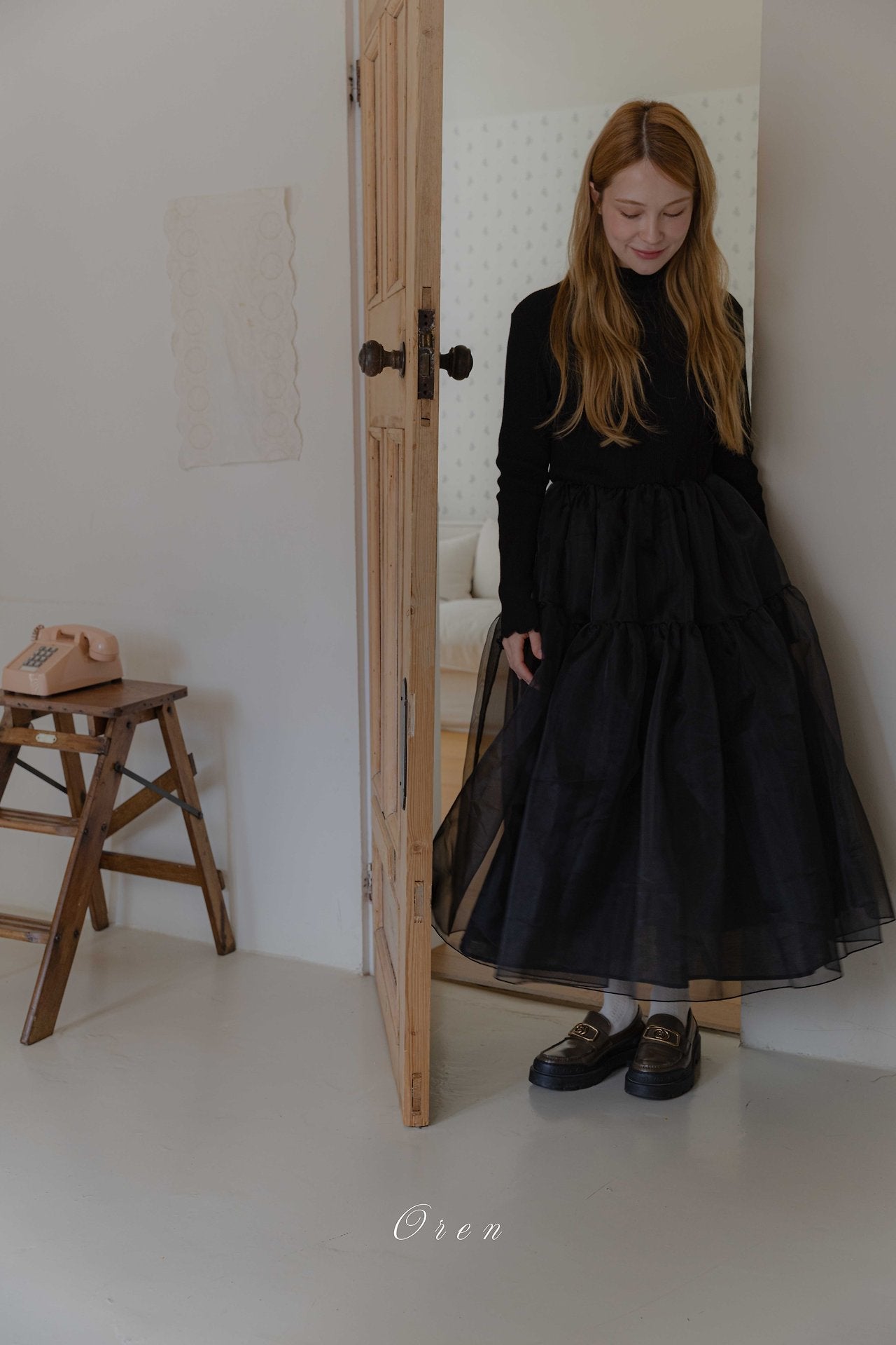 ［OREN］Sebrin organza dress (mom)