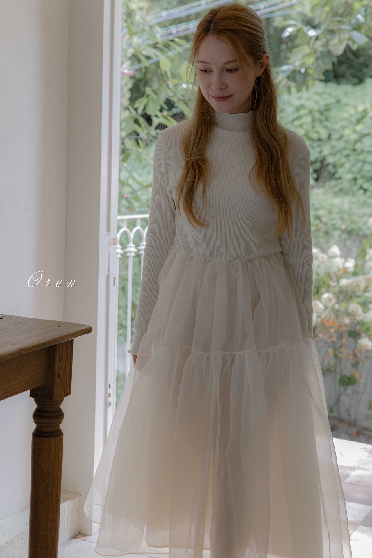 ［OREN］Sebrin organza dress (mom)