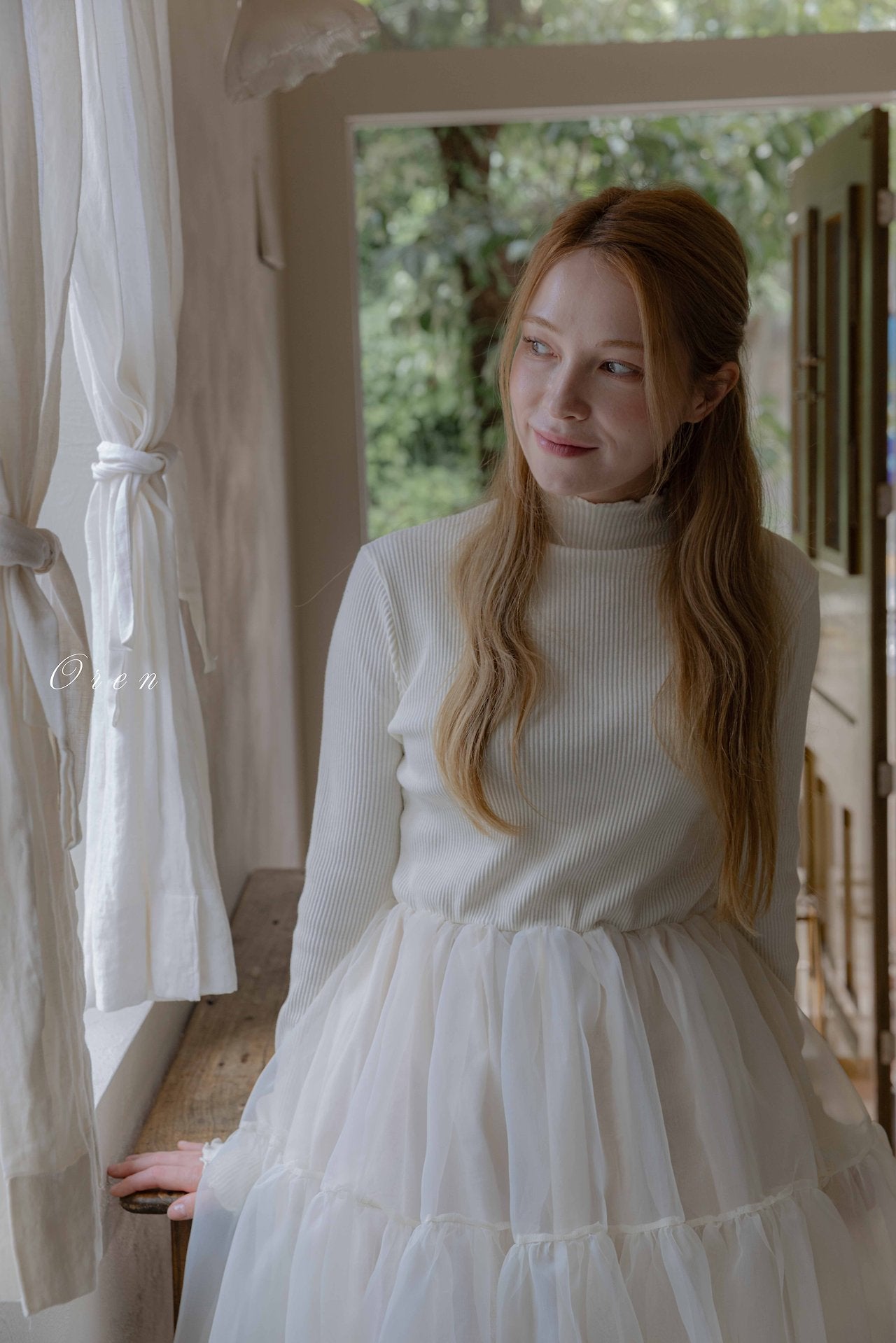 ［OREN］Sebrin organza dress (mom)