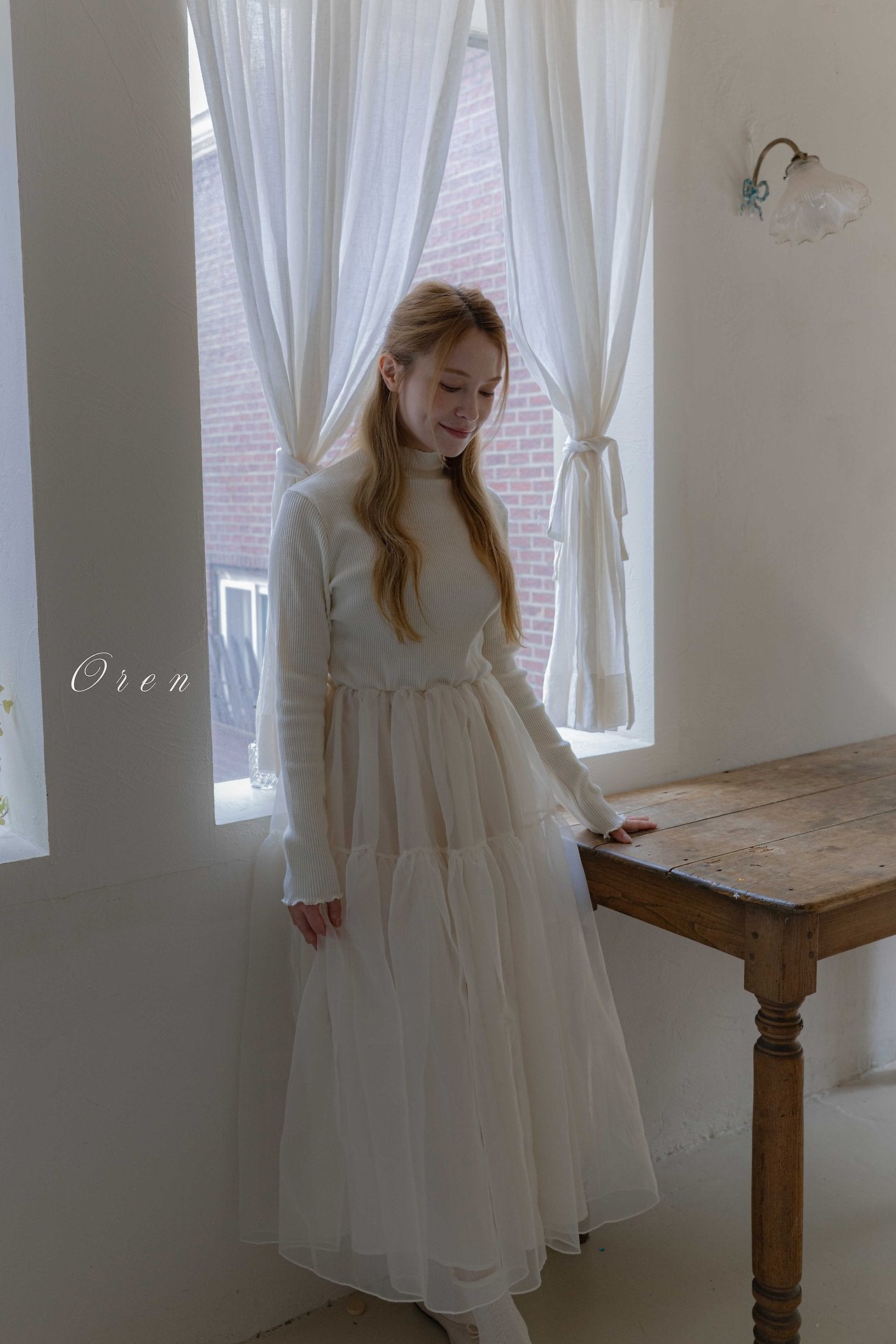 ［OREN］Sebrin organza dress (mom)