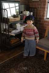 ［OREN］Maple embroidery denim pants