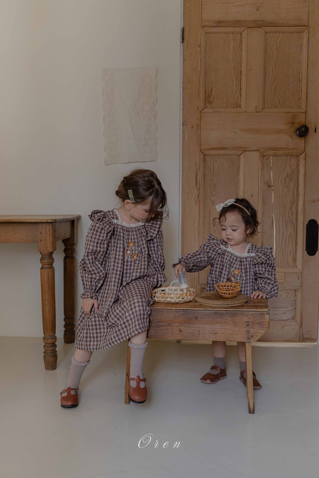 ［OREN］Madeleine embroidery one-piece (kids)