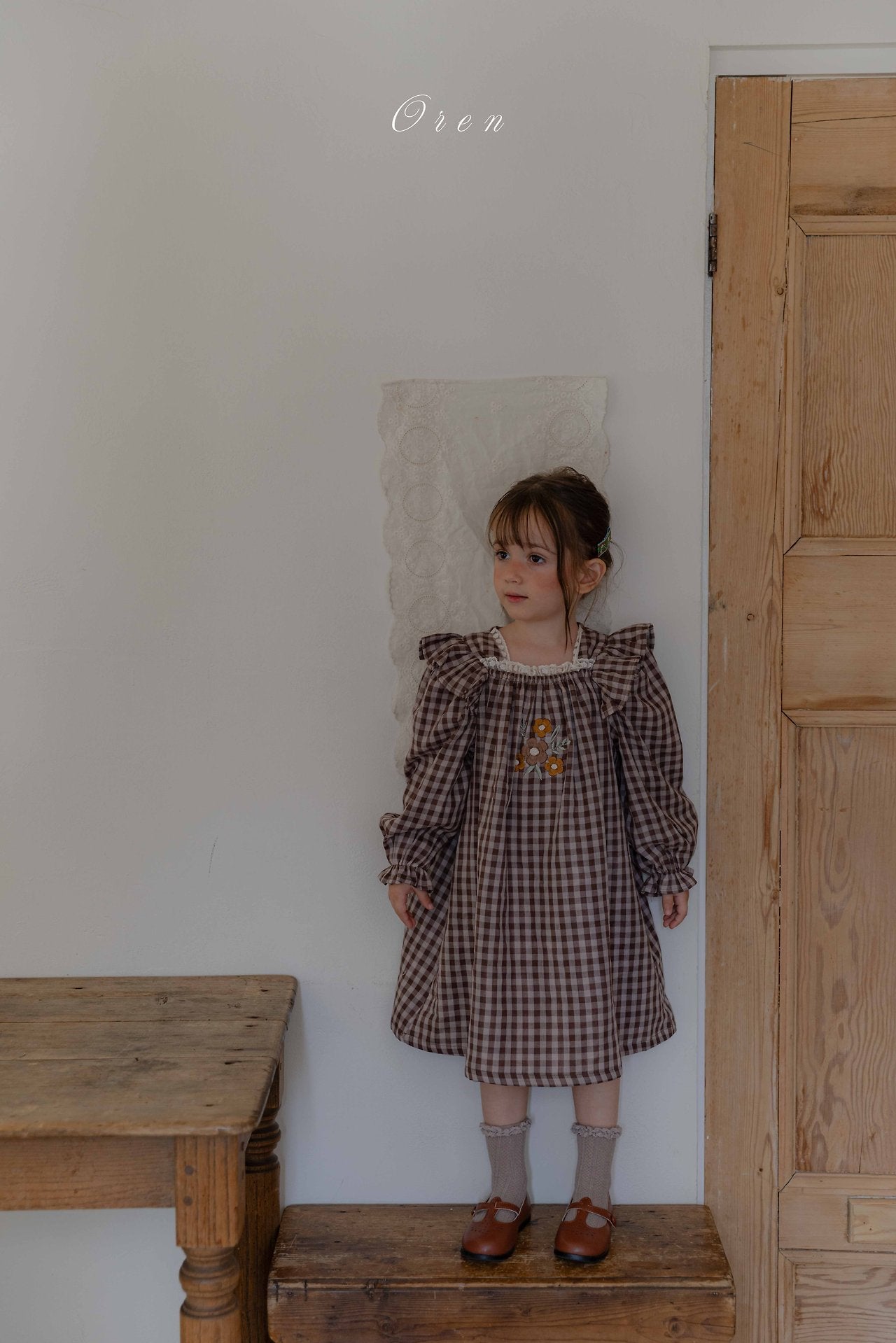 ［OREN］Madeleine embroidery one-piece (kids)