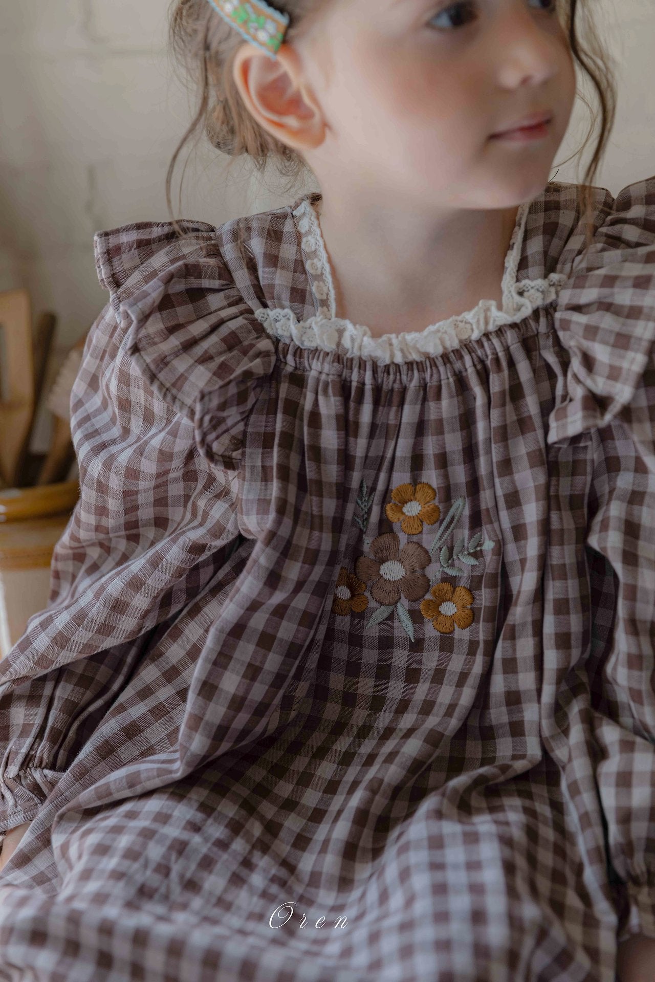 ［OREN］Madeleine embroidery one-piece (kids)