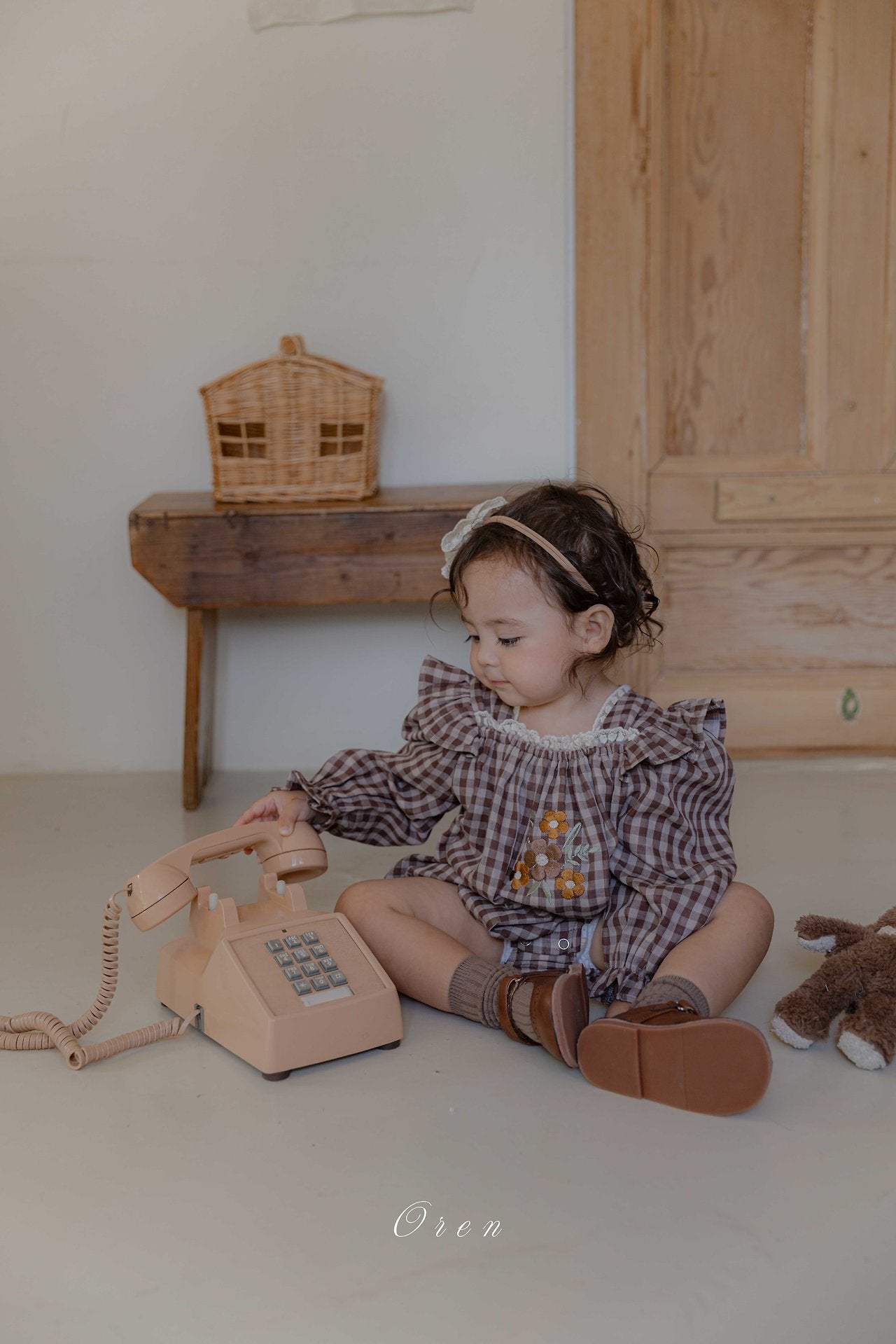 ［OREN］Madeleine embroidery rompers