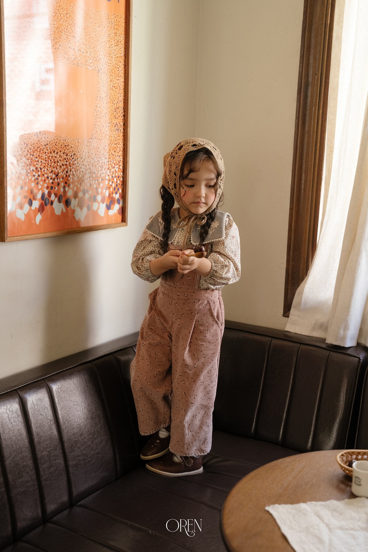 ［OREN］Olive garden overalls