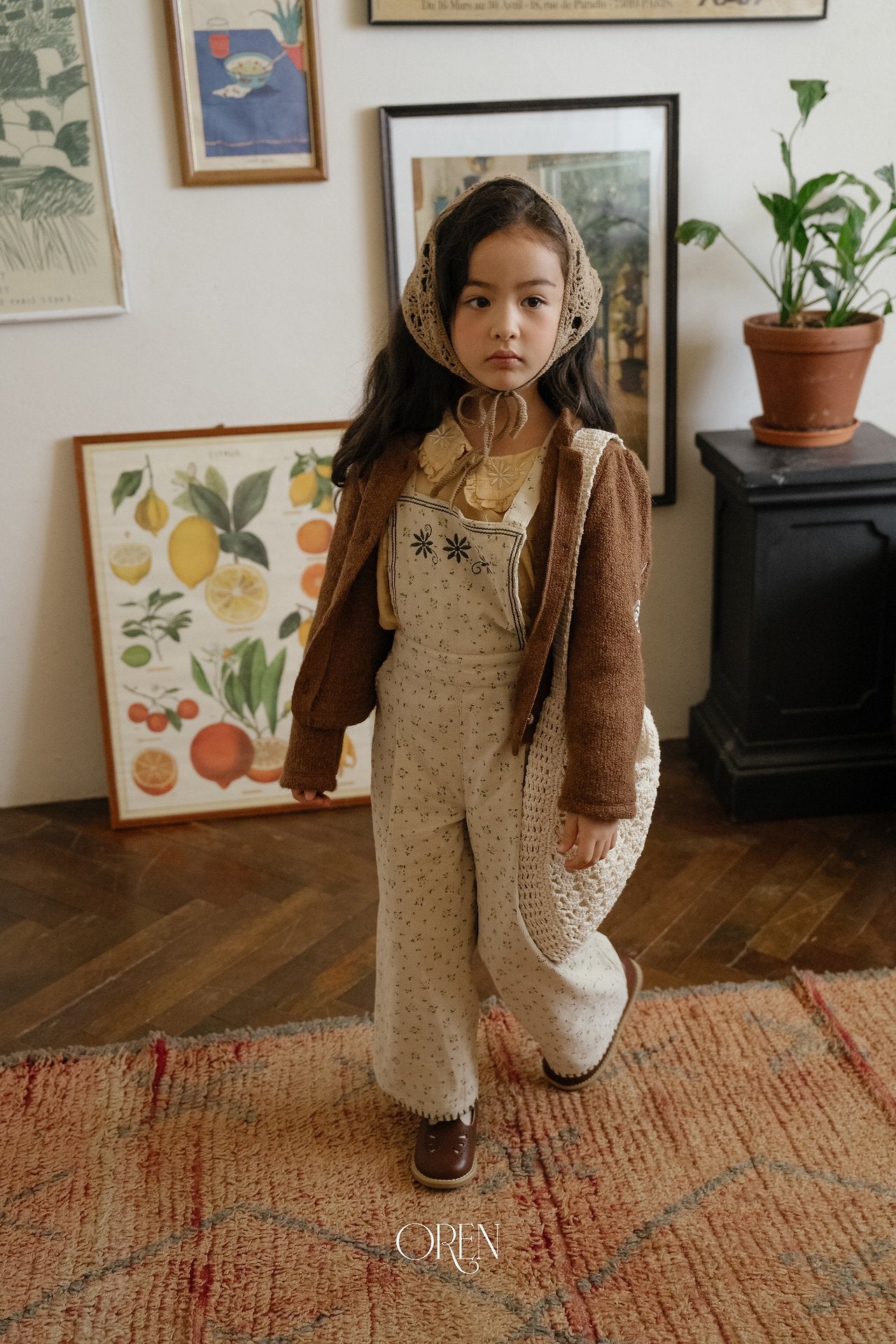 ［OREN］Olive garden overalls