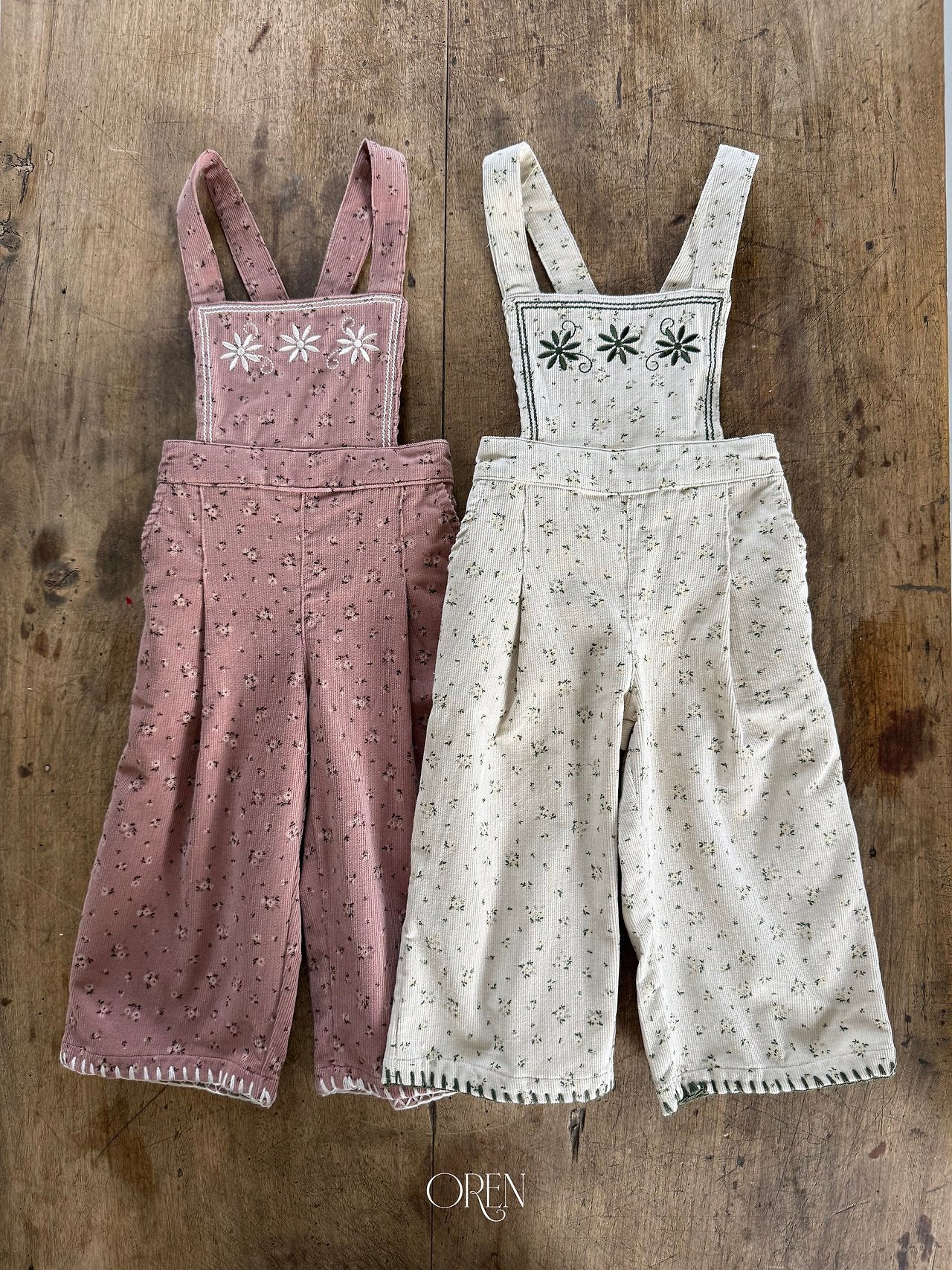 ［OREN］Olive garden overalls