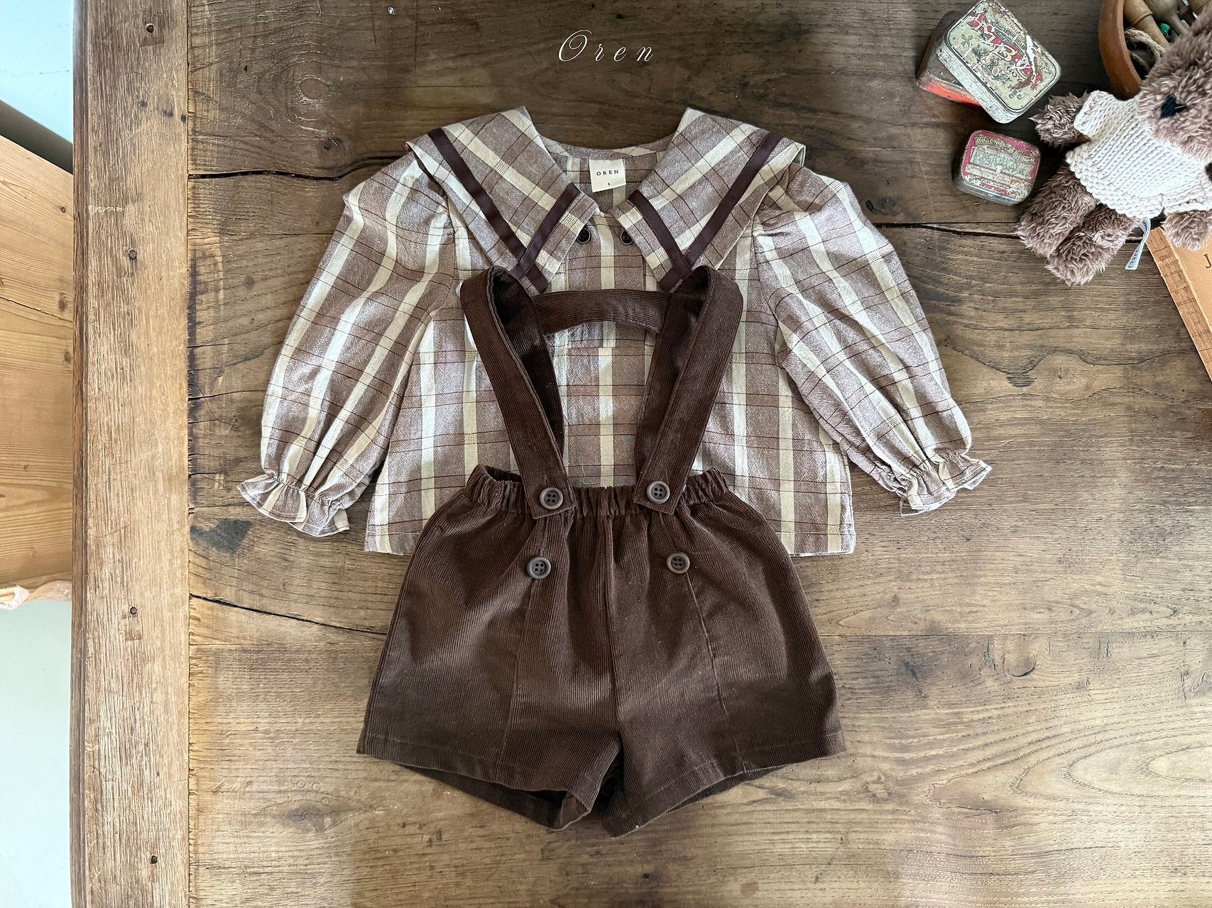［OREN］Marcel corduroy overalls