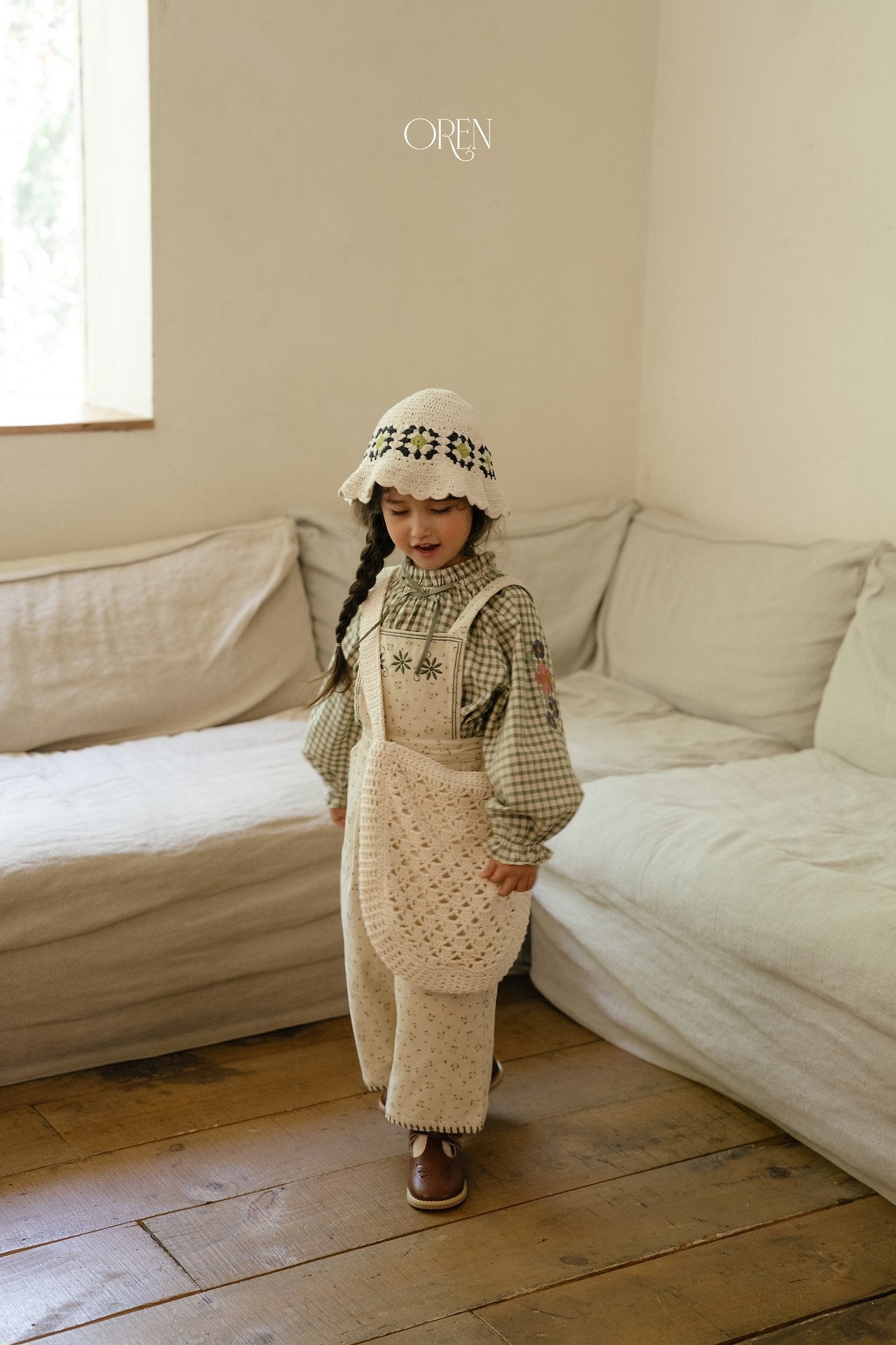 ［OREN］Olive garden overalls