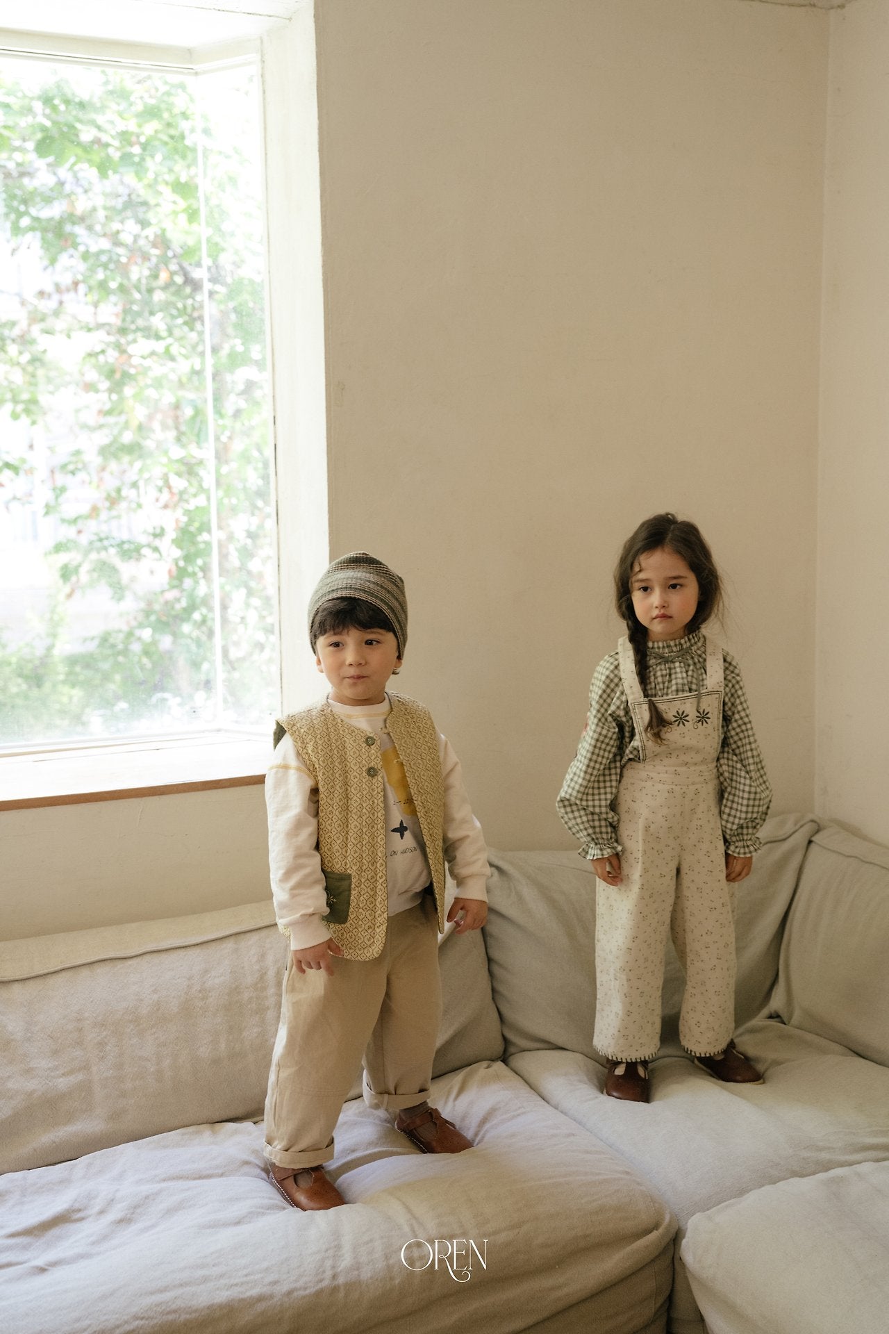 ［OREN］Olive garden overalls