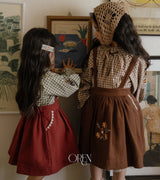 ［OREN］Autumn bloom suspender skirt