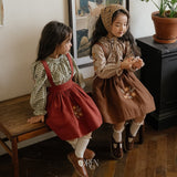 ［OREN］Autumn bloom suspender skirt