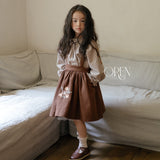 ［OREN］Autumn bloom suspender skirt