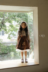 ［OREN］Autumn bloom suspender skirt