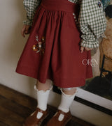 ［OREN］Autumn bloom suspender skirt