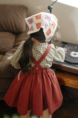 ［OREN］Autumn bloom suspender skirt