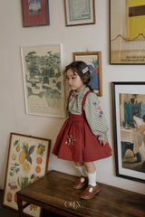 ［OREN］Autumn bloom suspender skirt