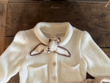 ［OREN］Manon knit ribbon cardigan