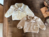 ［OREN］Manon knit ribbon cardigan