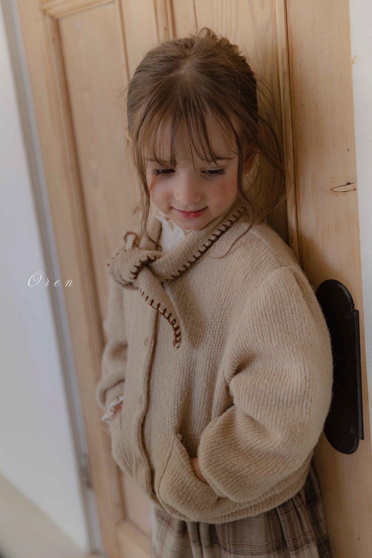 ［OREN］Manon knit ribbon cardigan