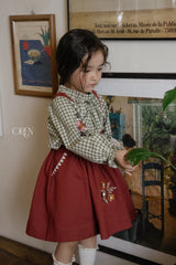 ［OREN］Autumn bloom suspender skirt