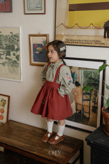 ［OREN］Autumn bloom suspender skirt