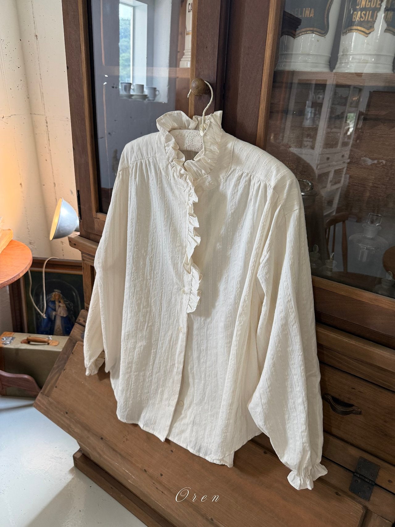 ［OREN］Lea frill blouse (mom)